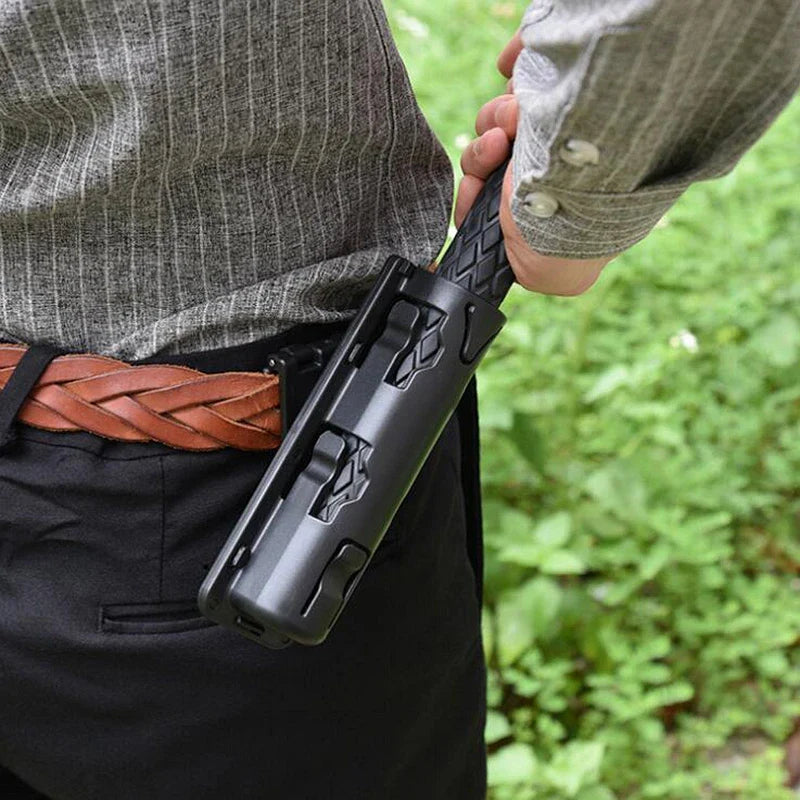 360 Degree Rotation Military Baton Holder Pouch - Expandable Tactical Police Case for Defense, Waist Carry