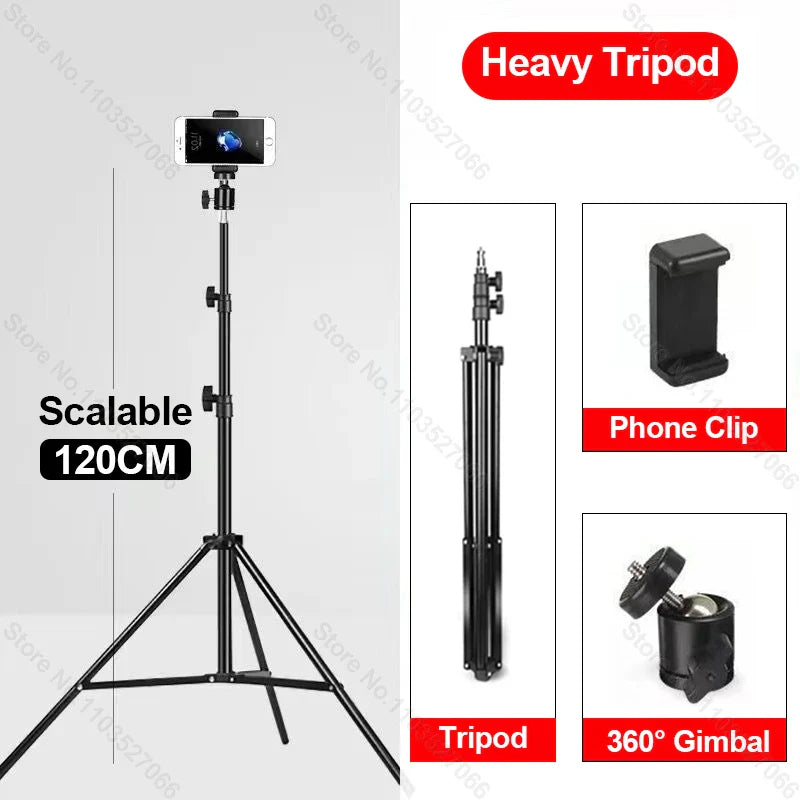 Multi-Functional Mobile Phone Tripod โ Live Streaming, Video Recording & Selfie Stand