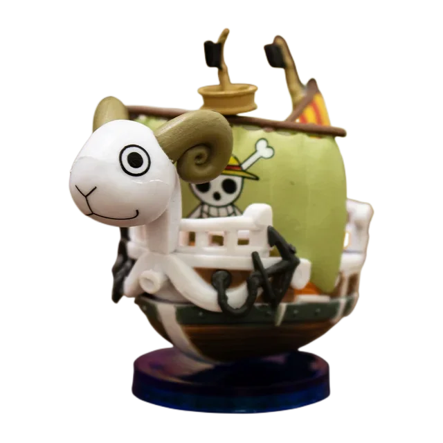 7cm One Piece Anime Ship Figure β Mini Luffy & Thousand Sunny Going Merry Assembled Model Toy