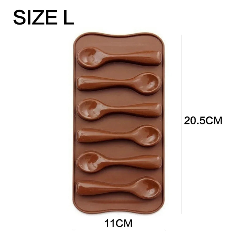JJYY Silicone Chocolate Mold – 12-Cavity Fondant & Candy Bar Mould for Cake Decoration & Baking
