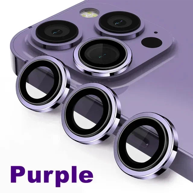 3PCS Metal Camera Lens Protectors – Glass Back Lens Protection Film for iPhone 15/15 Plus, 14/14 Pro Max, 13/13 Mini, 12/11