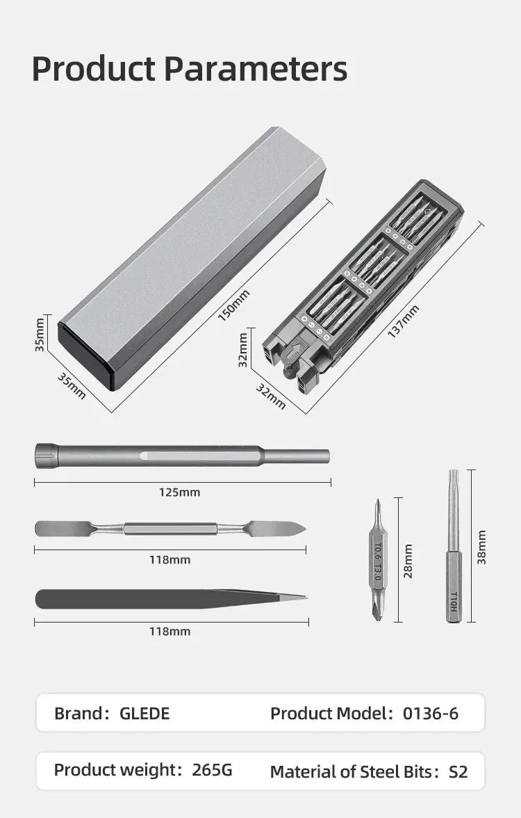 71-in-1 Precision Screwdriver Set – Double Magnetic Torx & Hex Bits, Mini Multifunctional Repair Tool Kit 4o