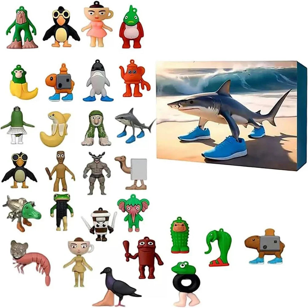 3D Tung Sahur Advent Calendar – 24-Day Mini Figure Countdown Collection & Decoration