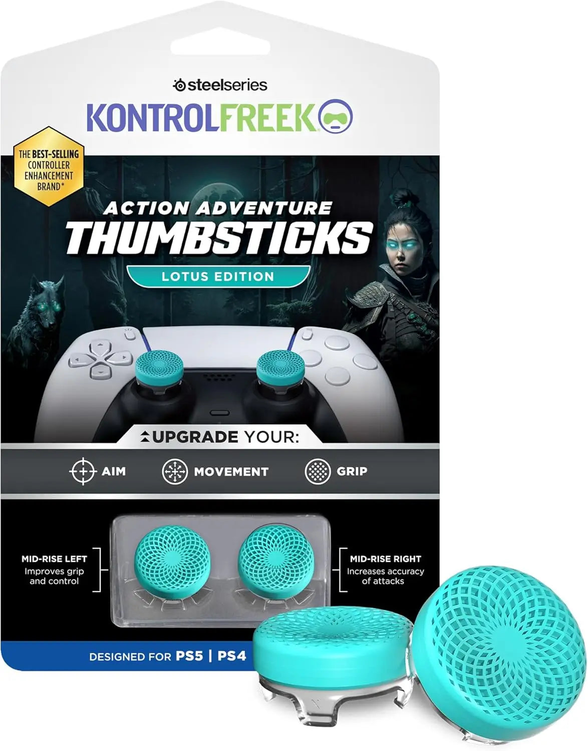 Freek Galaxy FPS Analog Stick Extender for PS4 & PS5 Controller – High-Rise Silicone Game Joystick Performance Cap