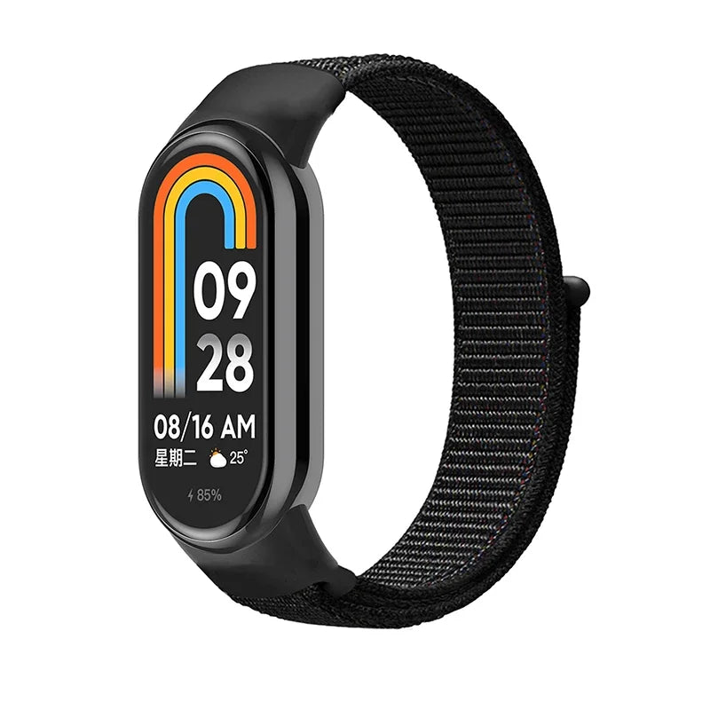 Nylon Sport Loop Strap for Xiaomi Mi Band 9 8 NFC β Replacement Wristband for Mi Band 7 6 5 4 3