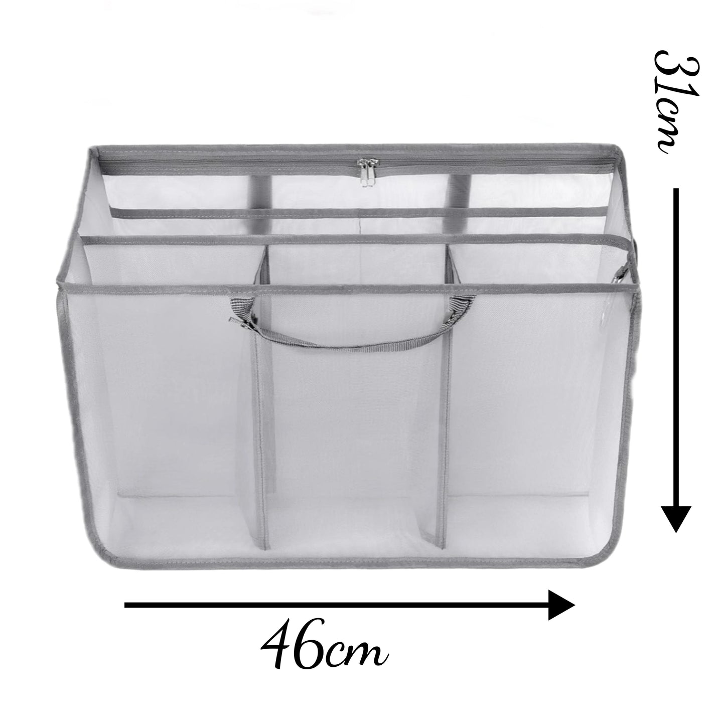 Beach Tote Organizer Insert – Lightweight Mesh Divider for XL Bogg Bags, Sandproof Multi-Compartment Storage Accessory