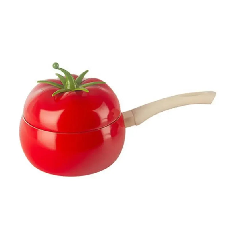 Tomato-Shaped Nonstick Frying Pan – Aluminum Saucepan for Induction & Home Kitchen Cooking
