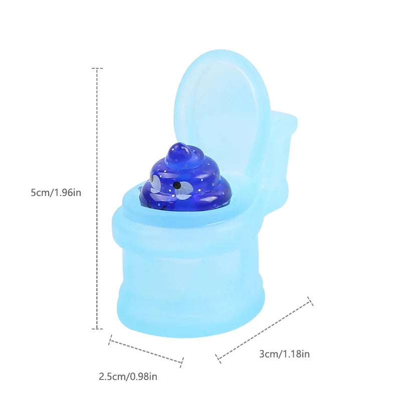 Mini Toilet Squishy Fidget Toy – Funny Pop-Up Stress Relief Sensory Toy for Kids, Party Favors & Decompression