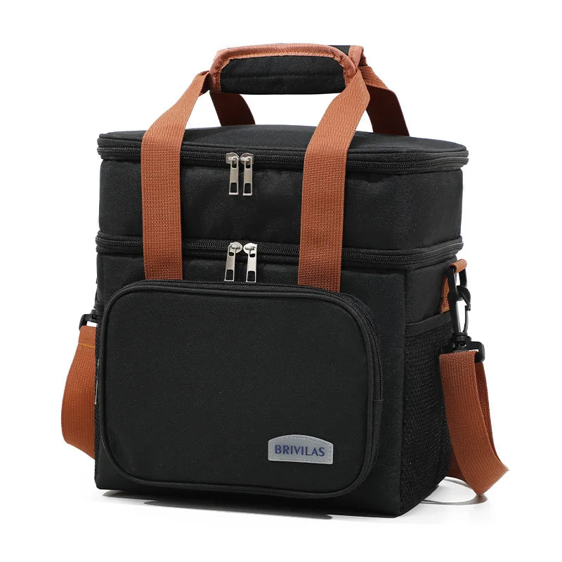 Double Layer Lunch Bag – Large Capacity Thermal Insulated Leakproof Cooler Tote for Work, School & Picnic
