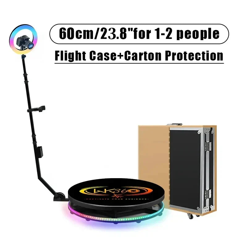 CHACKTOK 360° Spin Photo Booth Machine – Automatic Party Camera Booth with App Control & Custom Logo Software
