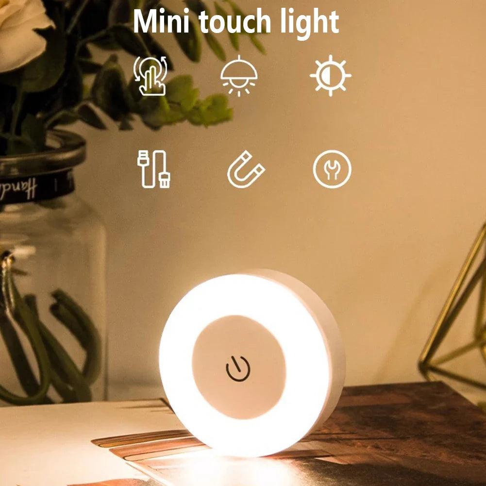 0.6W LED Night Light β Wireless Rechargeable, Touch-Controlled, Magnetic & Dimmable Lamp, Ideal for Baby Nursery and Kitchen