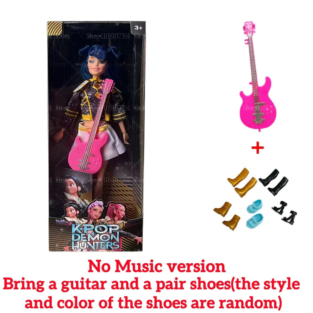 K-Pop Demon Hunters Humanoid Dolls — Mira, Rumi & Zoey (Music & No-Music) | Articulated Christmas Gift Box