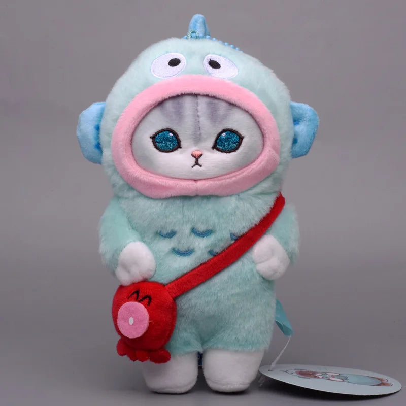 Cute Plush Shark Cat Keychain – Sanrio Kawaii Kuromi, Melody & Cinnamoroll Backpack Pendant Gift