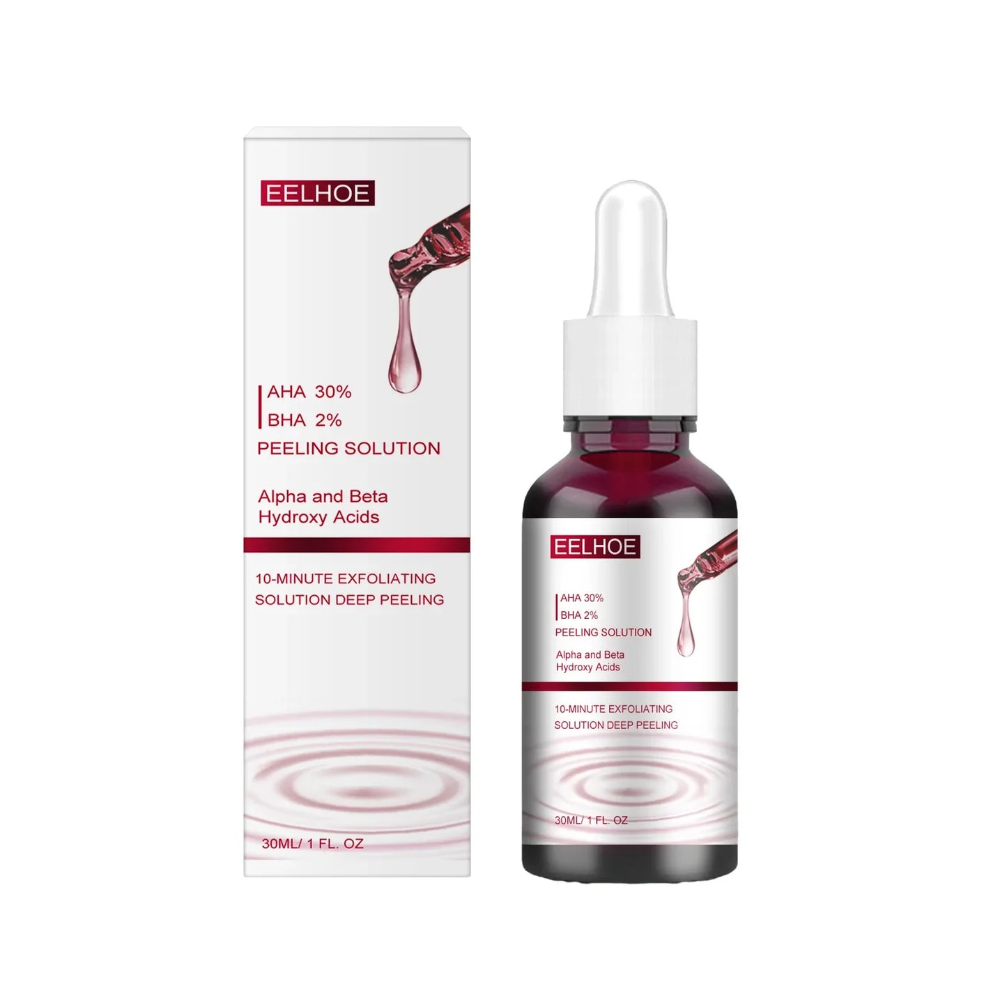 AHA 30% + BHA 2% Exfoliating Face Serum — Salicylic Acid Pore Shrink, Moisturizing & Oil Control Skin Care Essence