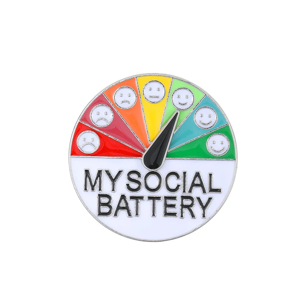 Mood Shifting Energy Brooch – Slidable Metal Pin for Men's Clothing, Lapel, Backpack & Jewelry Gifts