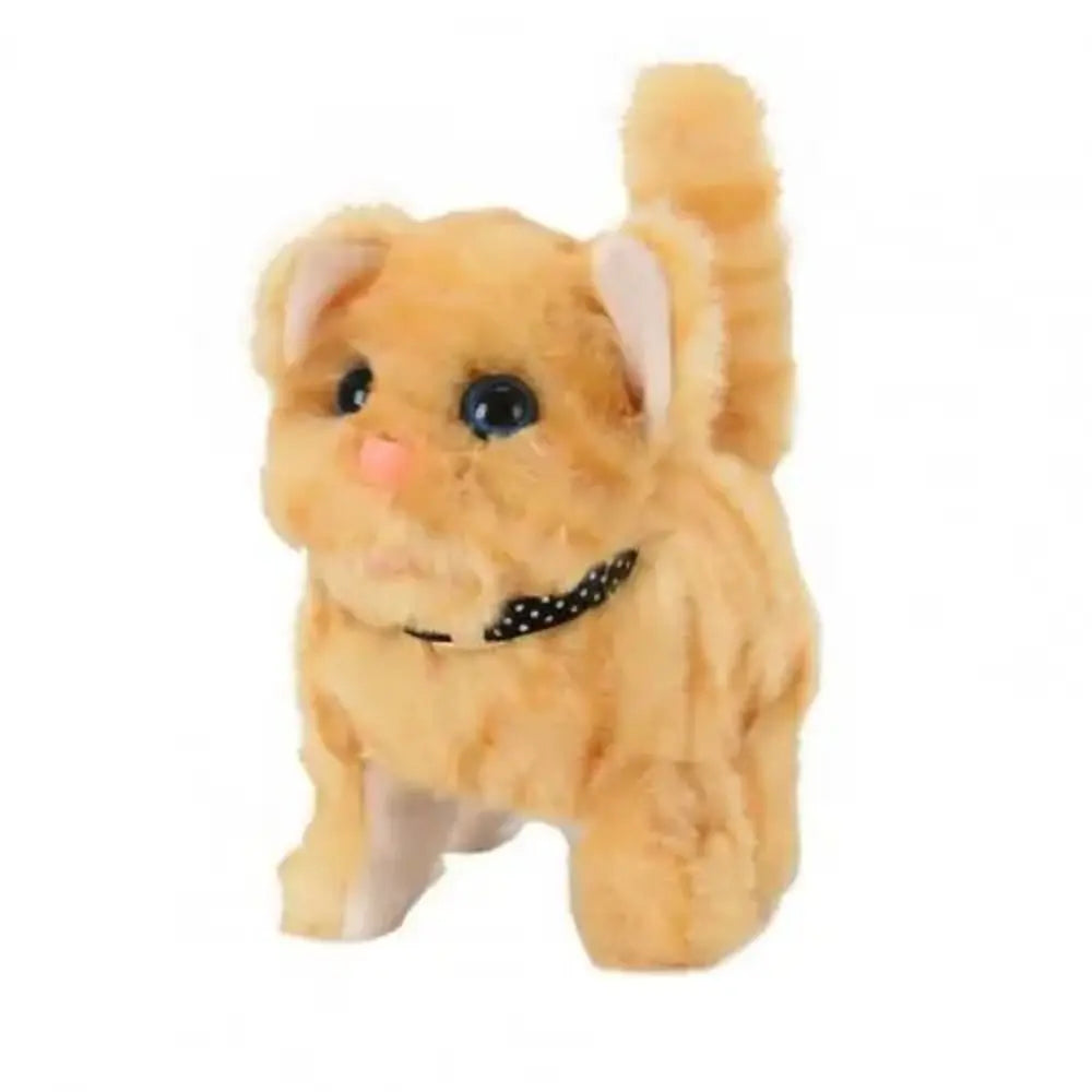 Electronic Voice Control Robot Cat Toy - Walking Plush Meowing Simulation for Kids