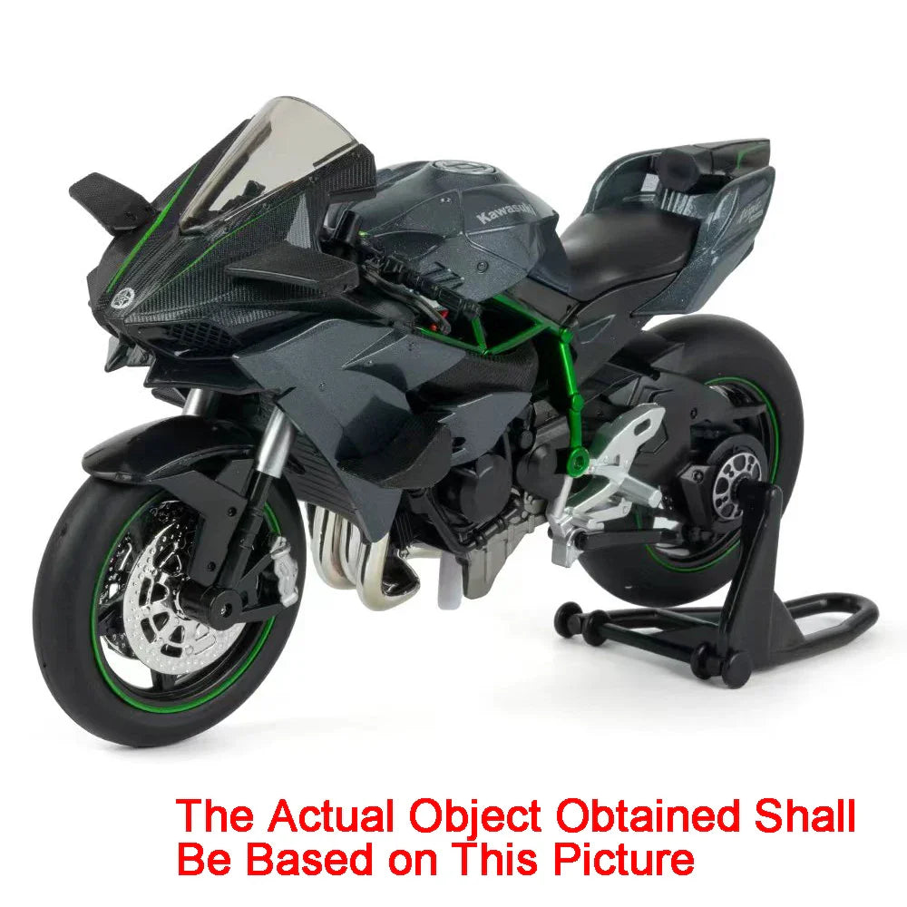 1:12 S1000RR Model Motorcycle – Kawasaki Ninja H2R Alloy Diecast Toy with Sound, Light & Shock Absorption, Perfect Gift for Boys