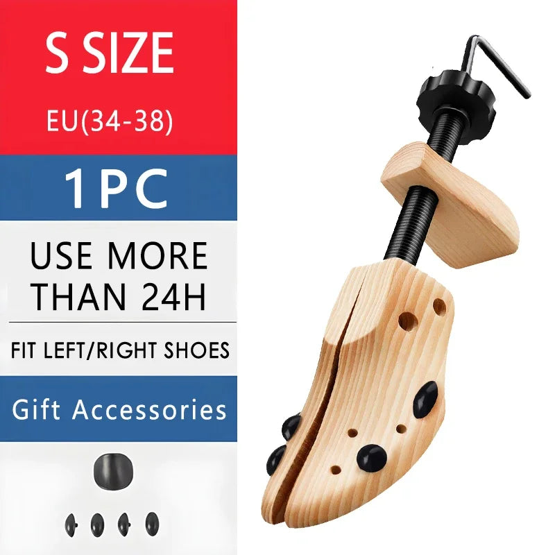 Repacego Wooden Shoe Trees – 1/2 Pc Adjustable Shoe Stretcher & Expander for Men, Women, Unisex, Length & Width Adjustment