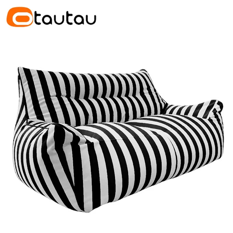 OTAUTAU 2-Seat Outdoor Bean Bag Sofa Cover - Waterproof Garden, Camping & Pool Lounger