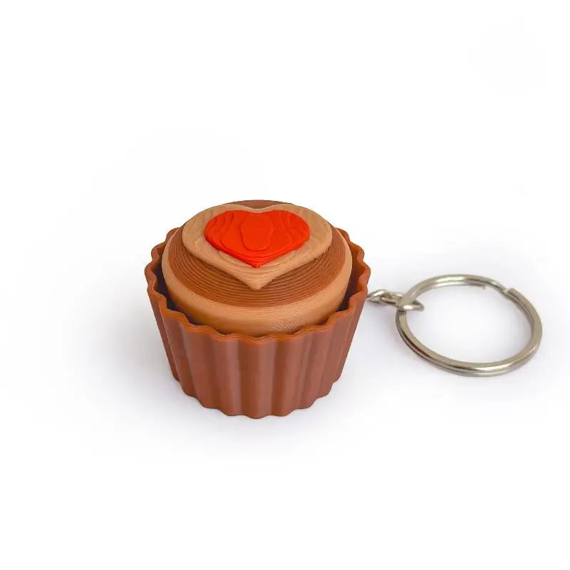 Simulation Cartoon Dessert Clicker Keychain Toy – Cute Mini Stress Relief Pendant & Party Favor for Kids and Teens, Fun Sensory Fidget Keyring Accessory