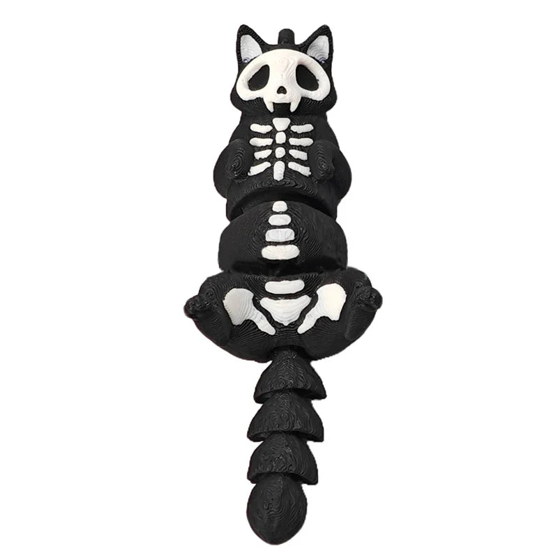 Personalized Skeleton Cat 3D Keychain – Backpack & Car Charm, Perfect Halloween & Christmas Gift