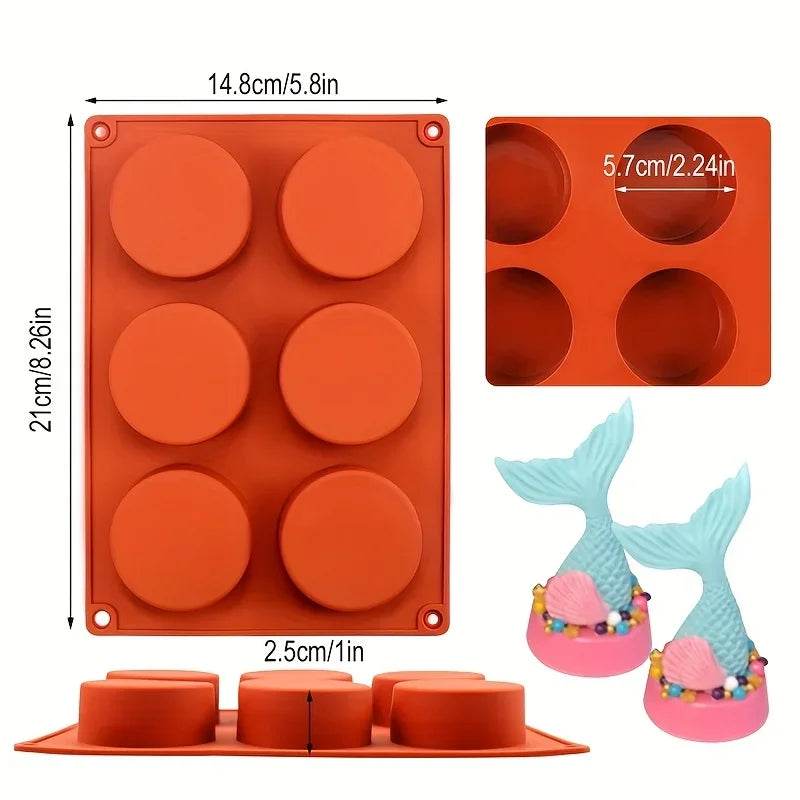 Cylinder-Shaped Silicone Mold — DIY Soap, Chocolate, Cookie Sandwich, Jelly, Pudding & Candy Baking Tool