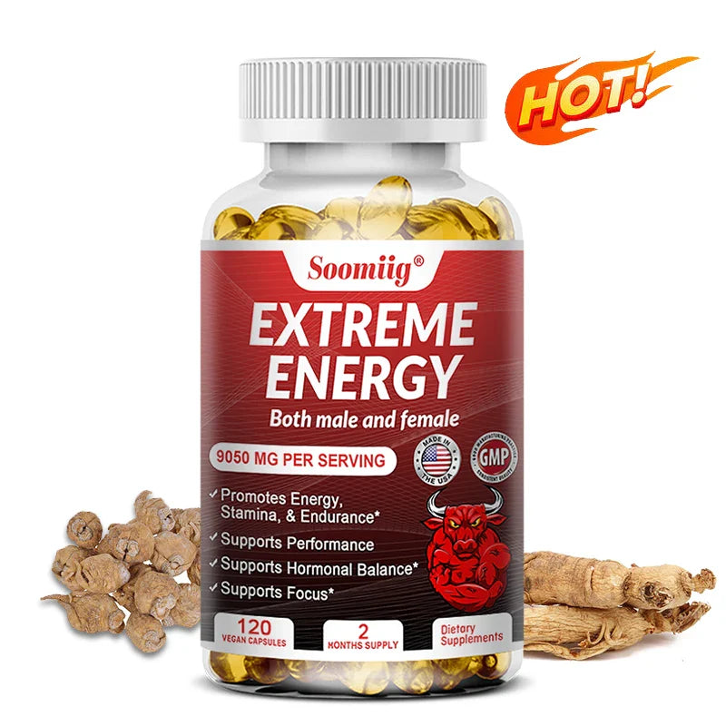 Ginseng Energy Booster – Natural Supplement for Focus, Endurance, Performance & Fatigue Relief