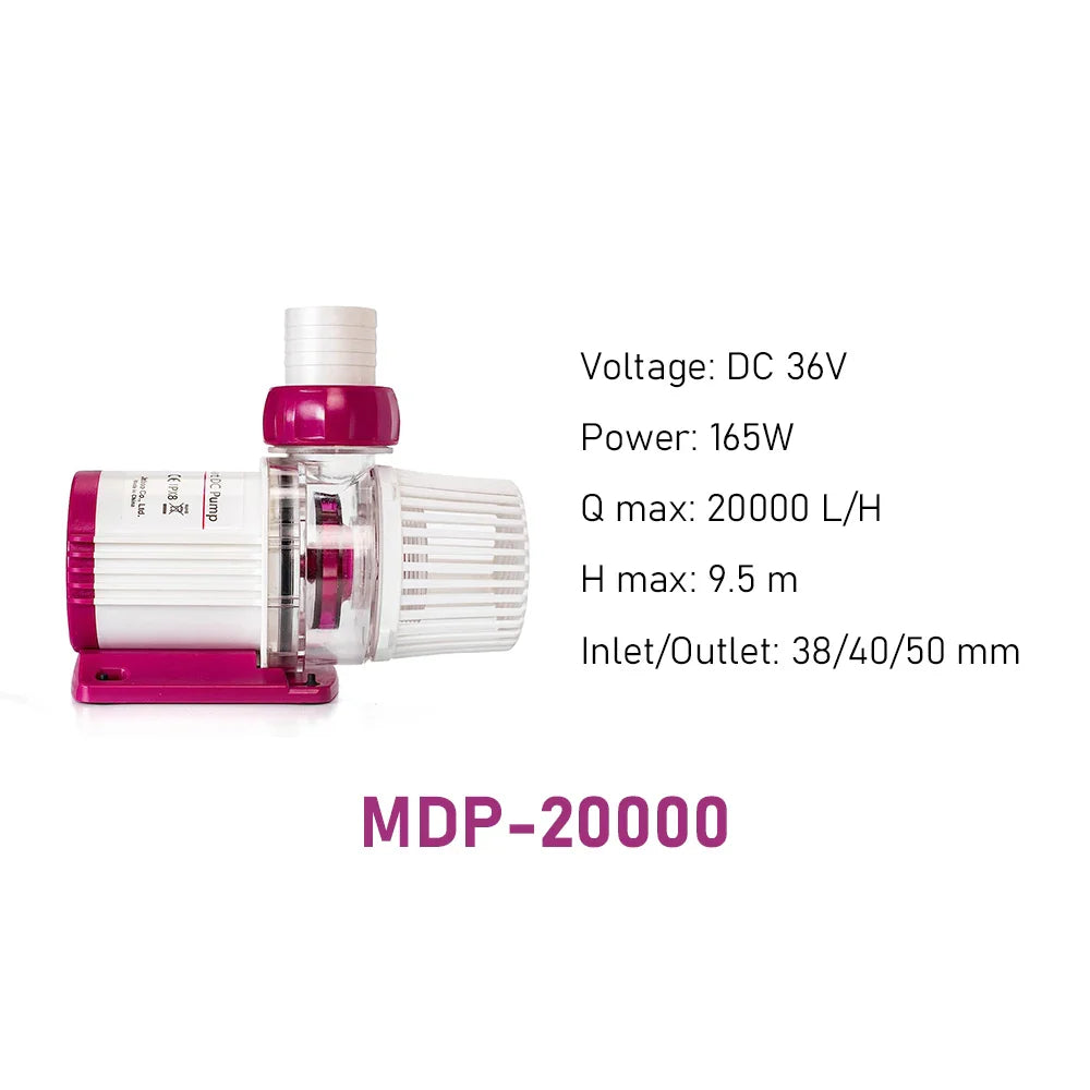 MDP Series WiFi Smart DC Aquarium Pump — App-Controlled Fish Tank Circulation & Return Pump with LCD Display Controller