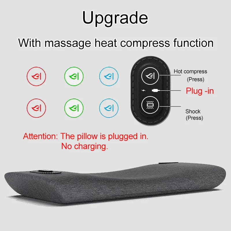 Electric Waist Pillow – Heated Vibrating Sleep Pad for Lumbar Support & Pain Relief