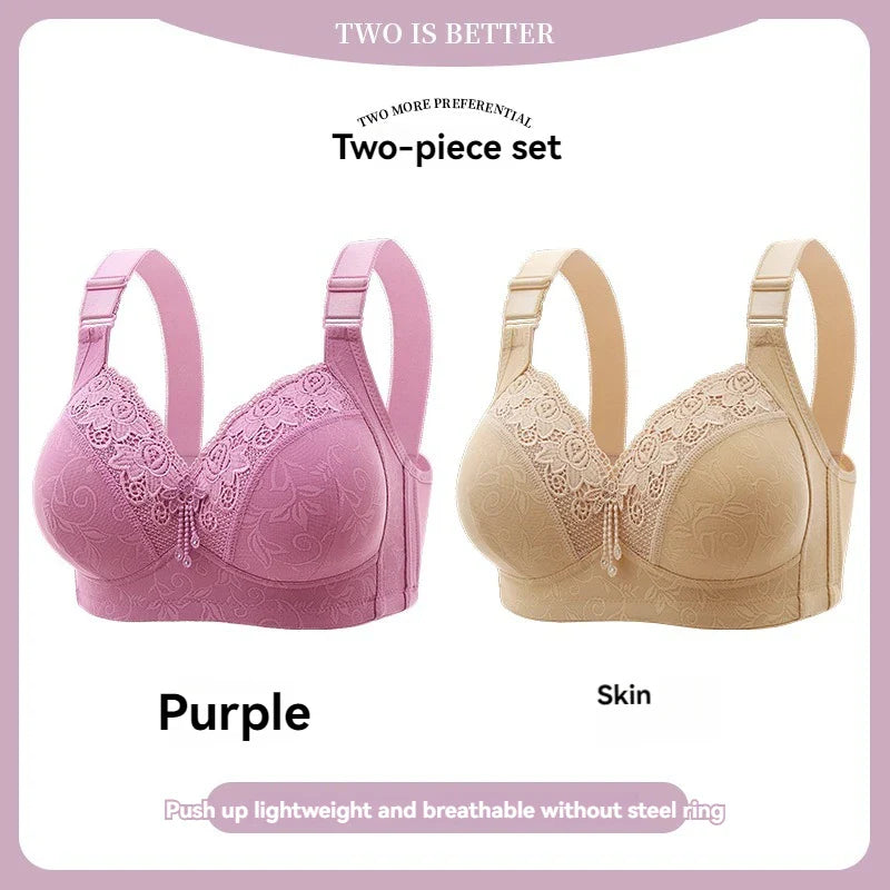 Women’s Lace Deep V Ultra-Thin Bralette – Sexy Sheer Lingerie Top Plus Size Comfortable Everyday Bra