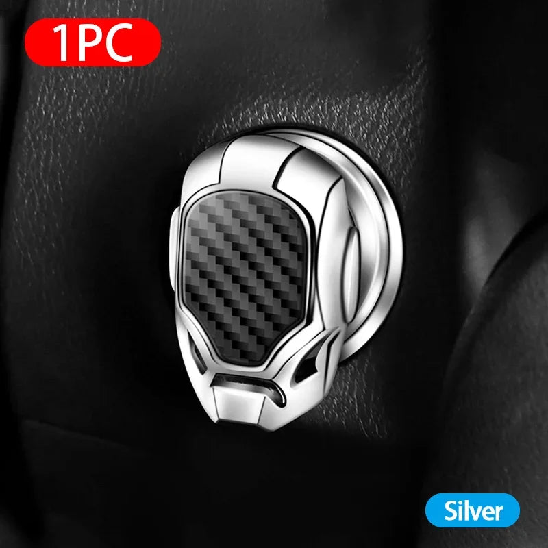Car Ignition Start Switch Cover – One-Key Engine Start/Stop Button Protector for Car & Motorcycle Interior Decoration
