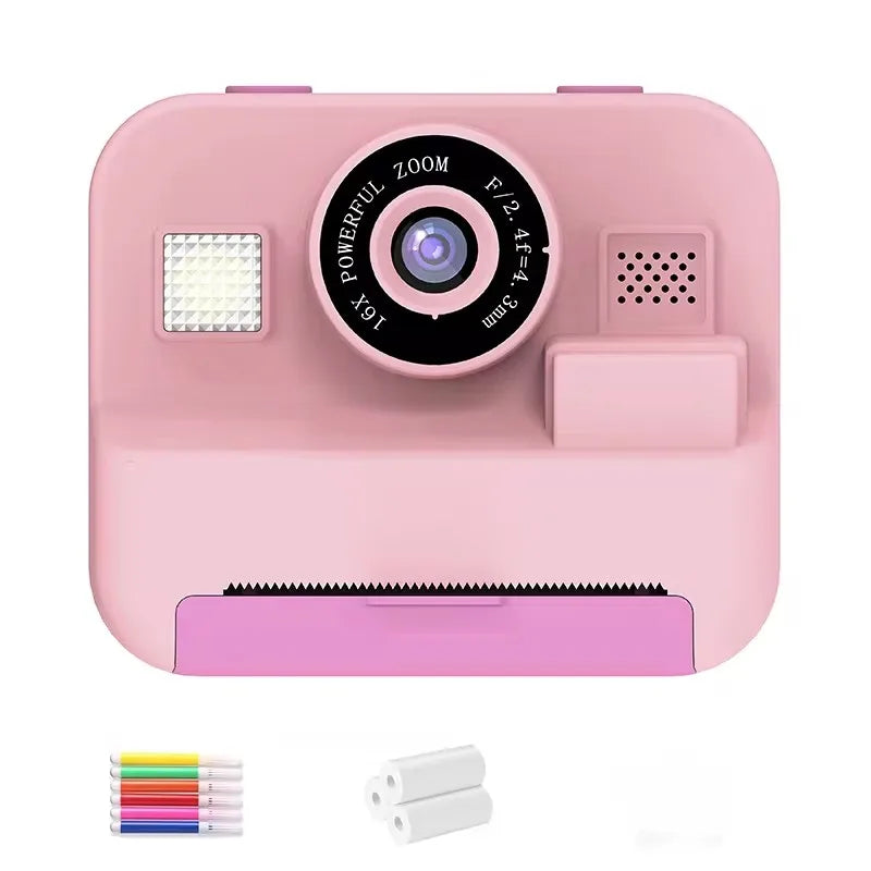 Children's Mini Digital Camera – Thermal Printing, Image Stabilization & 32GB Card Included