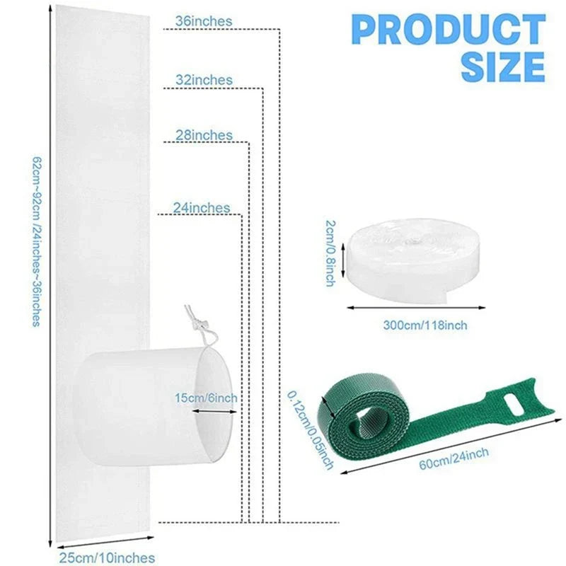 AGOUP Portable Air Conditioner Window Seal Kit for Sliding & Tilt Windows AC Exhaust Outlet Cover