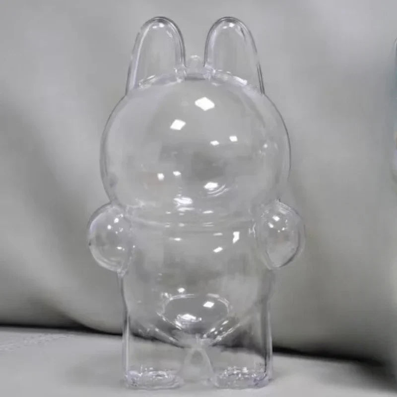 Labubu Transparent Protective Cover – Stuffed Toy Display Bag, Mini Portable Storage Box for Labubu I & II Dolls