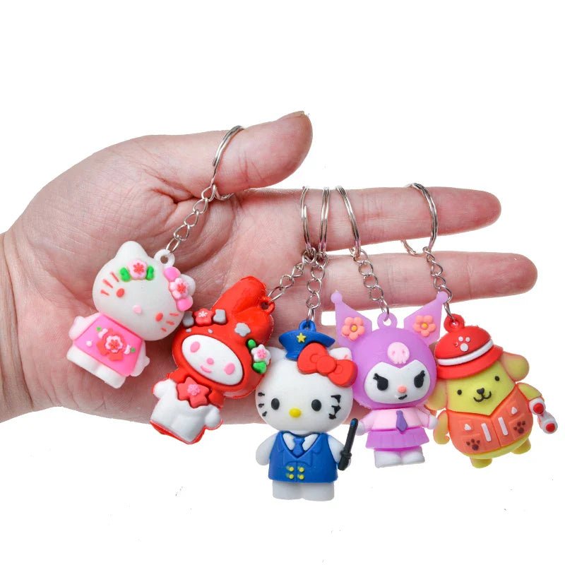 24pcs Sanrio Blind Box Keychains — Kuromi & Melody Cute Anime Character Mystery Surprise for Kids’ Gifts & Decorations