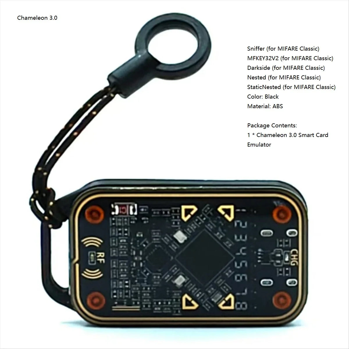 Chameleon Ultra Smart Card Emulator & RFID Key Reader – 125KHz & 13.56MHz NFC Card Duplicator with CUID Keychain