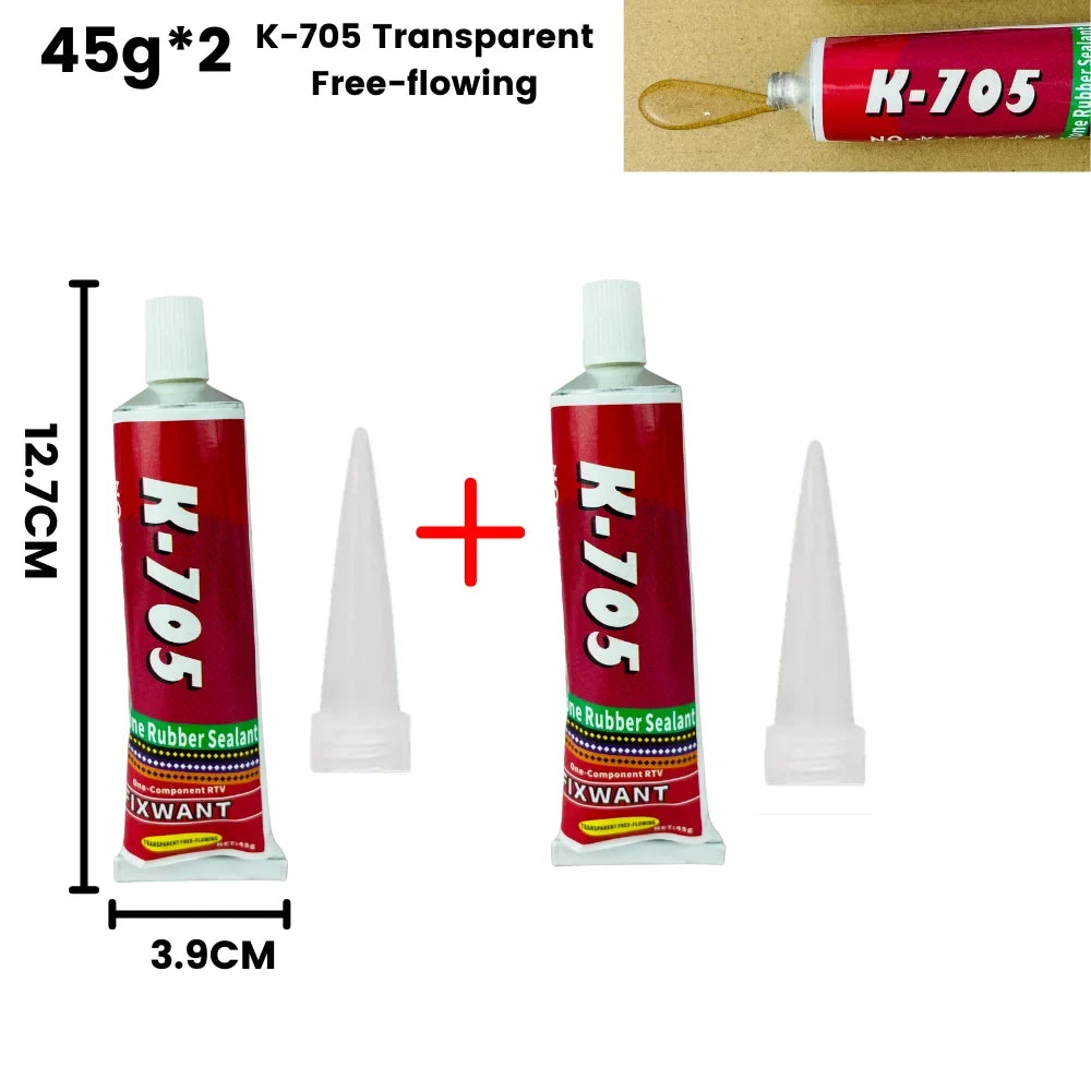 K-703/704/705/706 RTV Silicone Adhesive - 45g Industrial Rubber Sealant for Electronics & Components