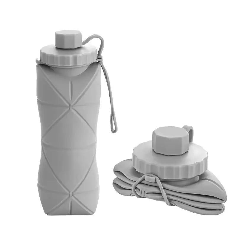 600ML Collapsible Silicone Cup - Portable Foldable Travel Water Bottle for Outdoor Use with Food-Grade Material