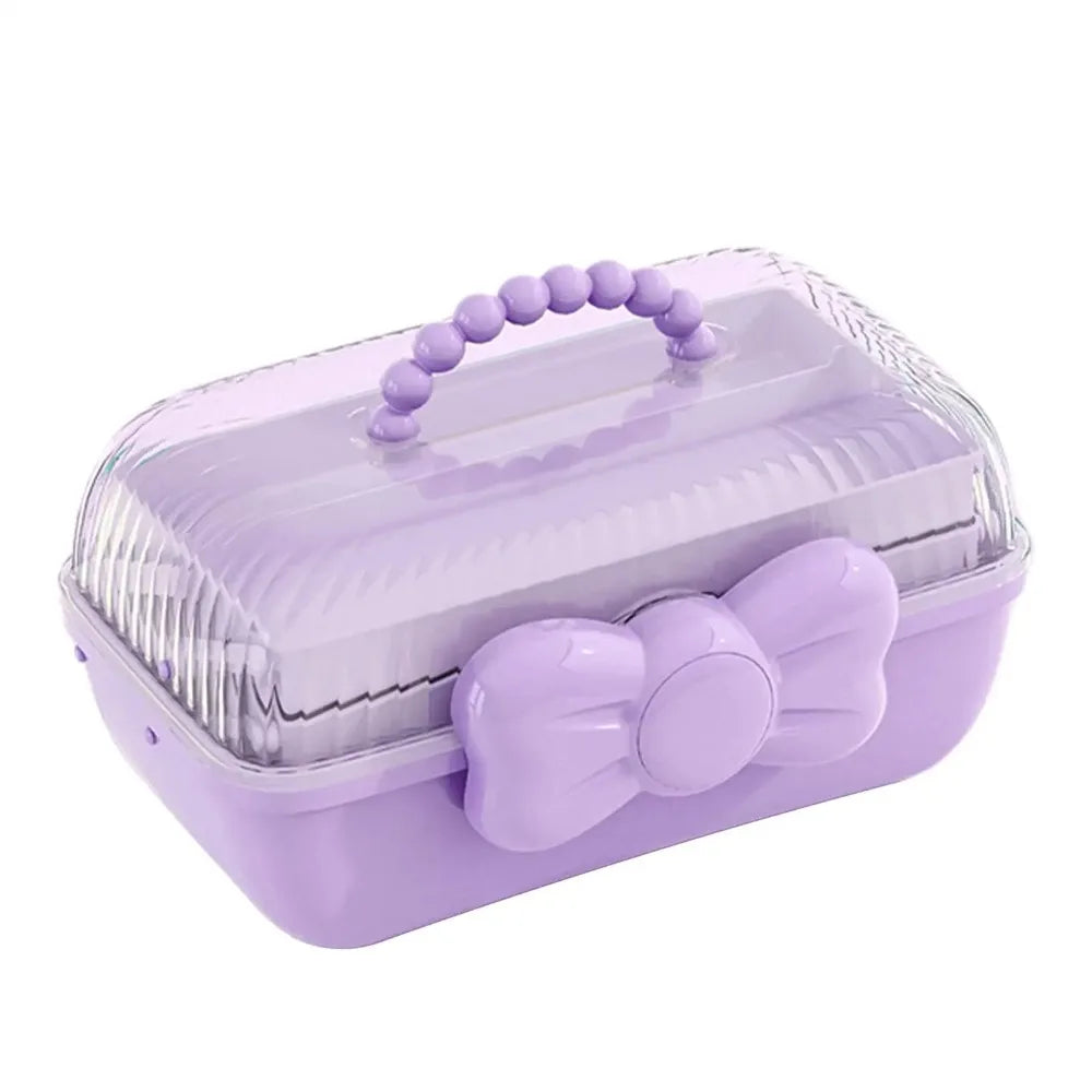 Multi-Layer Hairpin & Jewelry Storage Box — Cute Organizer for Girls’ Hair Accessories and Toys