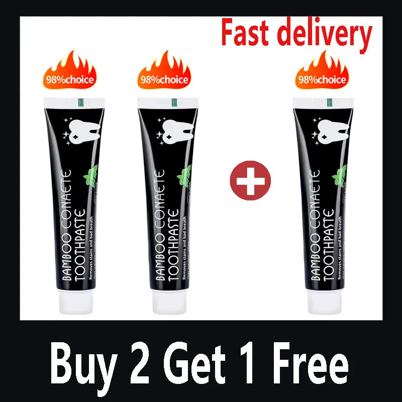 Bamboo Charcoal Toothpaste – Deep Clean, Remove Tooth Stains & Refresh Breath for Healthy Teeth