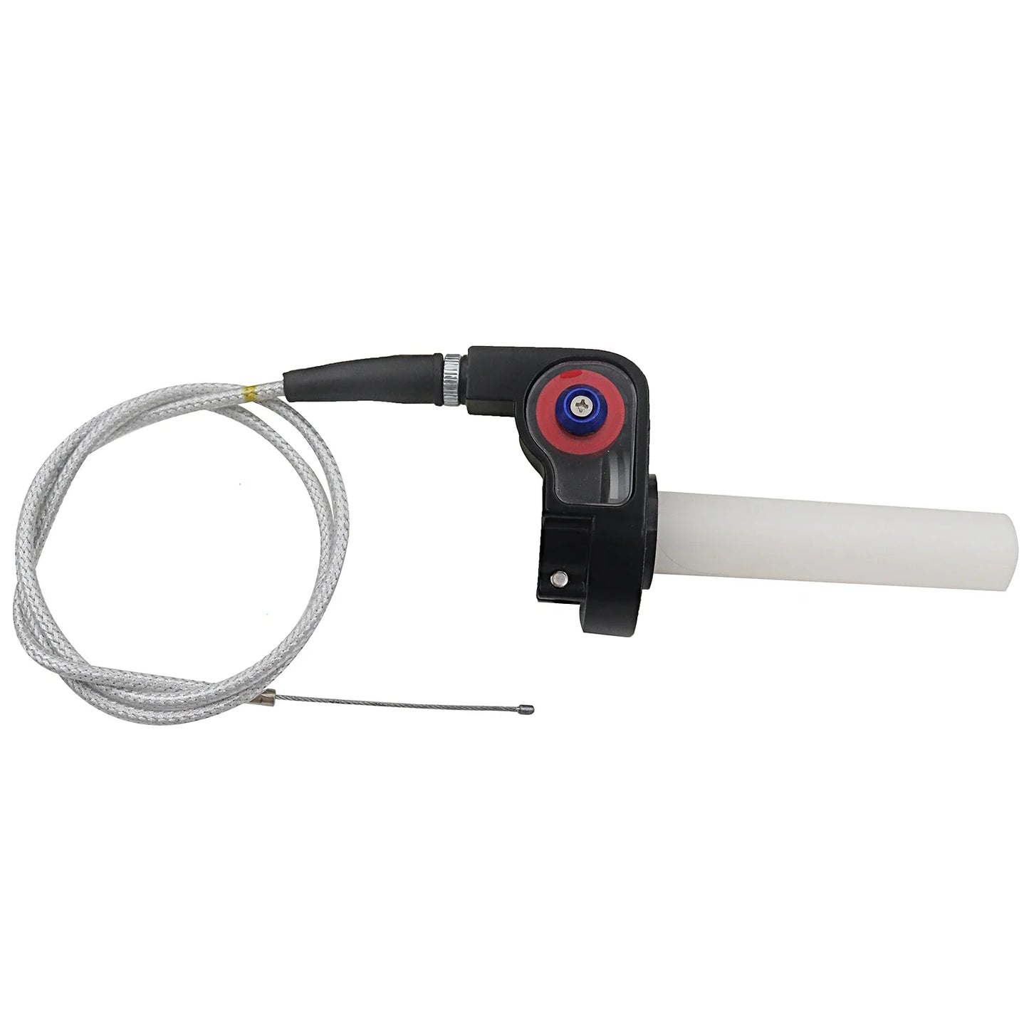 Motorcycle 1/4 Quick Turn Throttle Grip Set – Twist Gas Throttle Handle + 980mm Throttle Cable for Dirt & Pit Bikes, Motocross