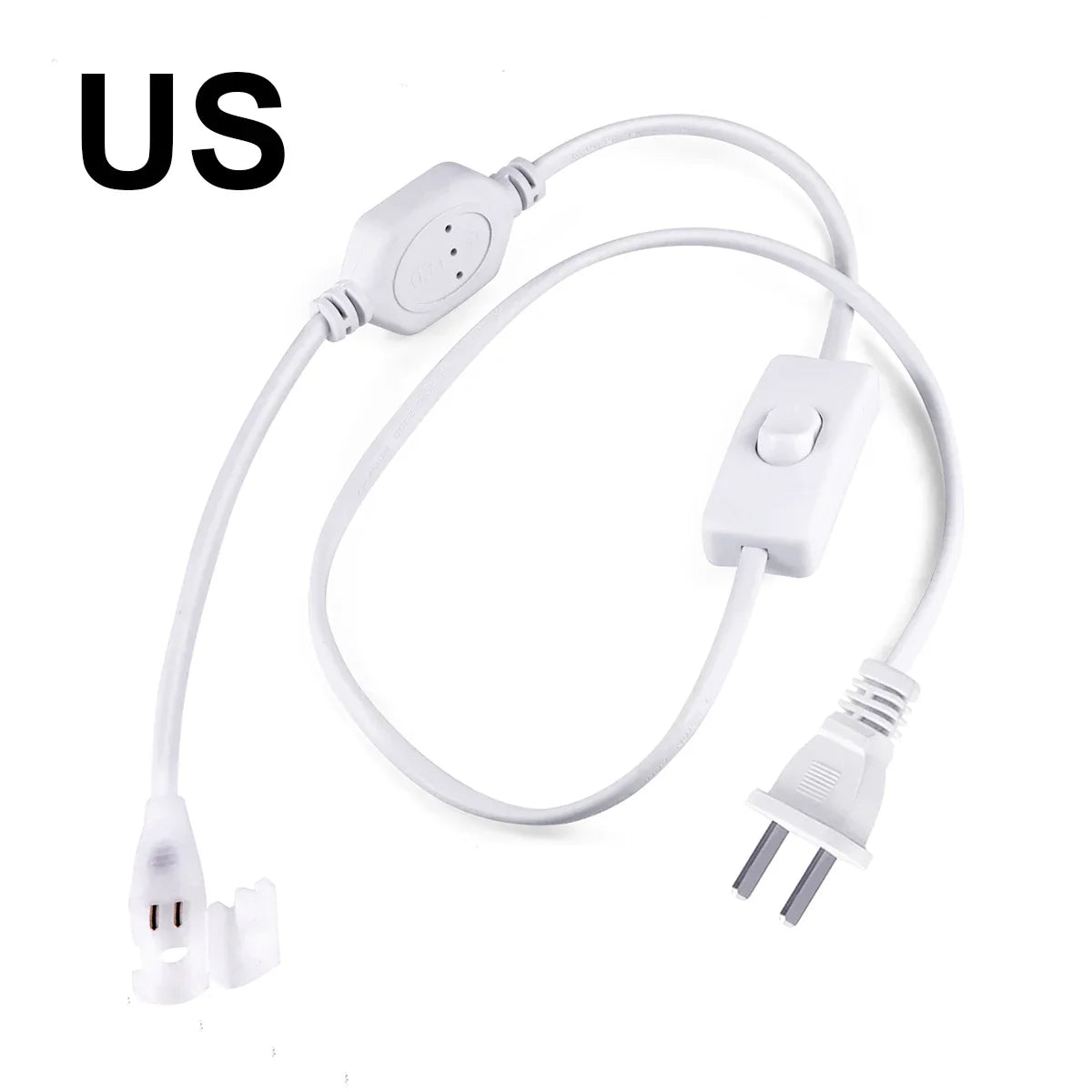 COB LED Strip Light with EU/US Plug (110V–220V) – Flexible LED Light Tape with Clip Accessories for Home and Decoration Lighting