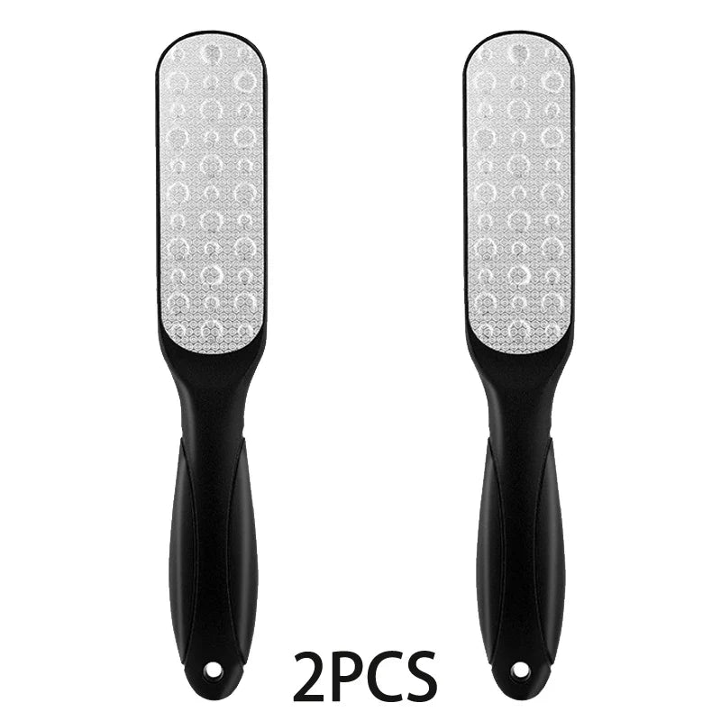 304 Stainless Steel Foot File — Double-Sided Callus Remover for Dead Skin, Professional Pedicure Tool