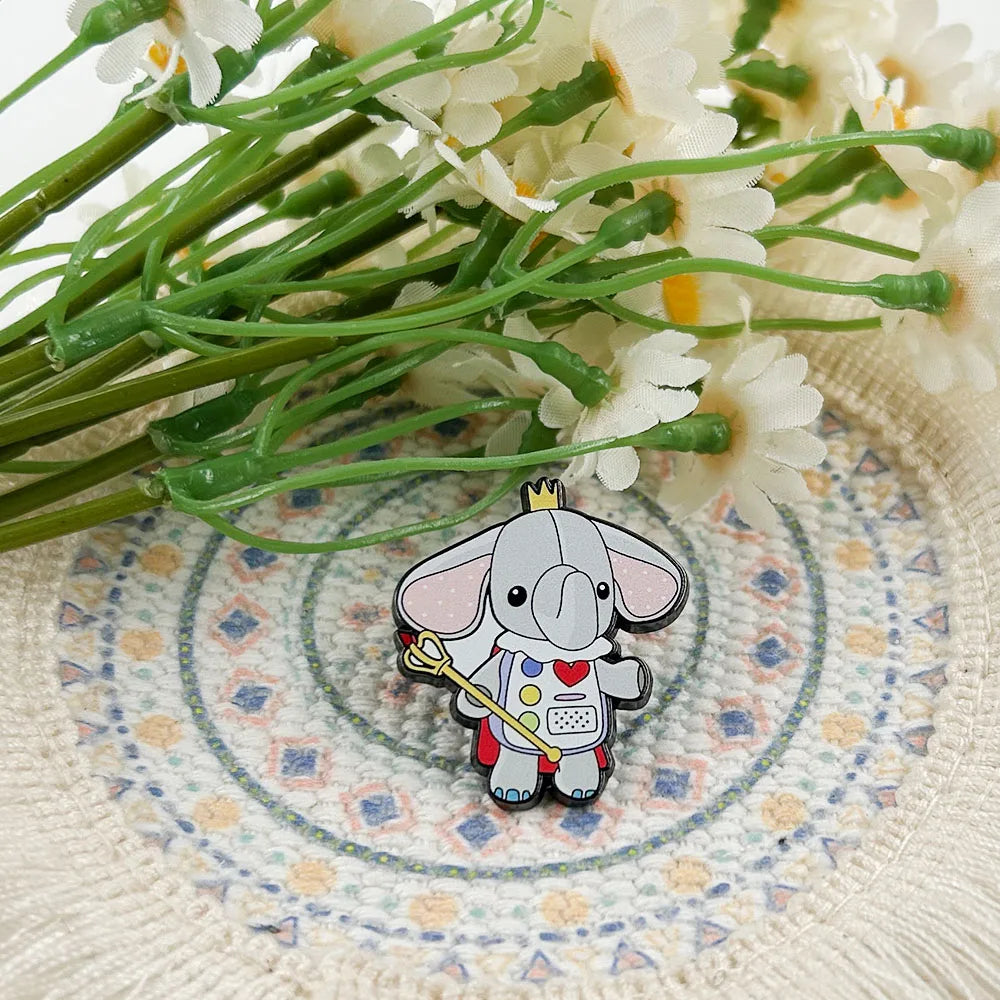 Cutie the Elephant Brooch – Kawaii Animal Lapel Pin, Action Adventure Game It Takes Two, Gamer Couple Gift