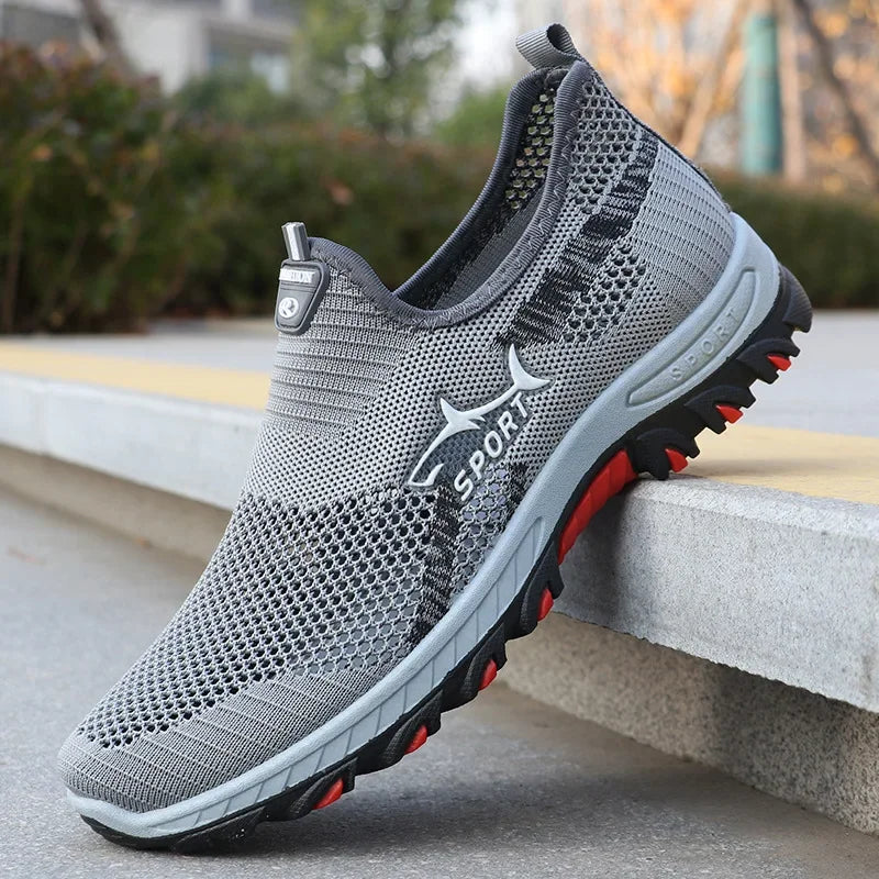 Men’s Summer Mesh Sneakers – Breathable Lightweight Canvas Sports Shoes, Casual Athletic Footwear Clearance Deal