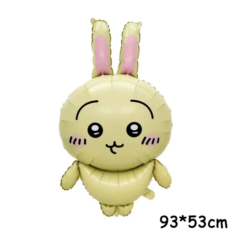 Chiikawa Cartoon Foil Balloon – Hachiware & Usagi Helium Party Decoration & Baby Bath Toy