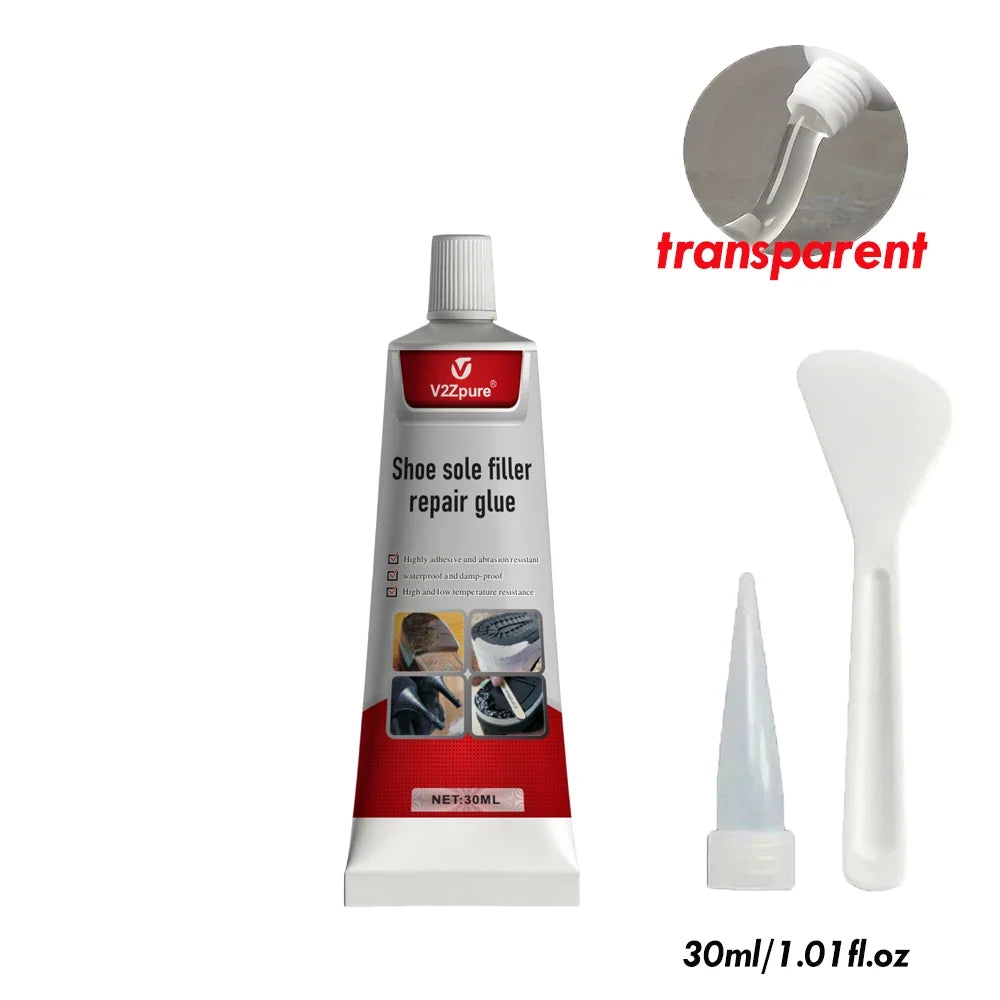 Waterproof Shoe Sole Repair Glue - Transparent Strong Adhesive Sealant for Rubber Crack Repair