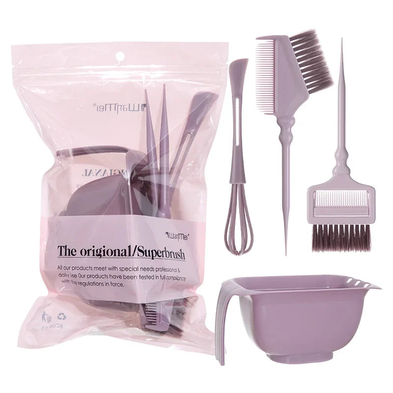 4-Piece Professional Hair Dyeing Set – Tinting Bowls with Brushes, Large Capacity Reusable DIY Hair Styling Tools