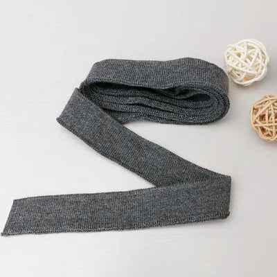 2CM Solid Color Ribbed Mercerized Cotton Knit – Soft T-Neck Short Cuffs with Elastic Edge