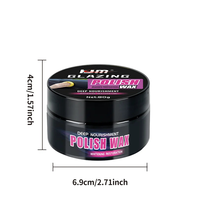 Universal Leather & Plastic Repair Polishing Wax – Automotive Interior Reconditioning Cream for Leather, Plastic & Rubber Care